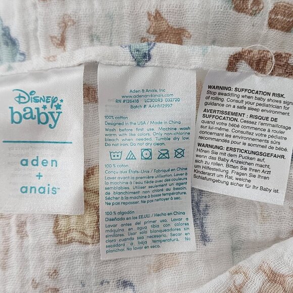 Disney Baby Aden + Anais muslin swaddle blanket bundle of 3 Winnie the Pooh - Picture 5 of 7